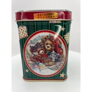 Vintage Giftco Wick N Tin Teddy Bear Bayberry Scent Candle