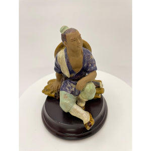 Vintage Shiwan Ceramic Glazed Chinese Figurine Mud Man