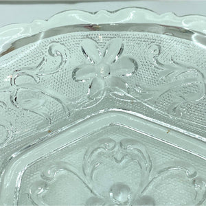 Vintage Indiana Glass Tiara Sandwich Glass Daisy Design Candy Dessert Dish