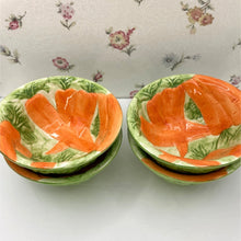 Load image into Gallery viewer, Springtime Serving Dessert/Berry Bowls with Carrot Motif, Easter Serving Decor
