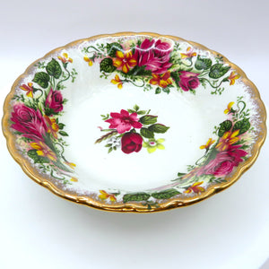 Princess House Rose Berry Bowl - Fine Earthenware England