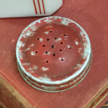 Load image into Gallery viewer, Hazel Atlas Milk Glass Range Saltshaker - Retro Red and White