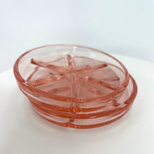 Load image into Gallery viewer, Vintage Handblown Pink Depression Glass Coasters, Set of 3 Pink Glass Trinket Ring Dishes
