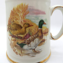 Load image into Gallery viewer, Old Foley James Kent Mug England Ducks Partridge Game Birds Gold Trim Staffordshire
