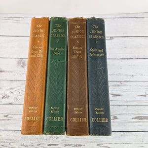 Vtg Collier's Junior Classics Volumes 6,7,8 and 9 Set of 4