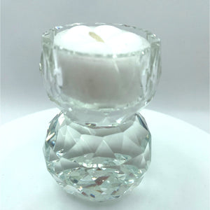 Crystal Snowman Votive Candle Holder - Holiday Christmas Decor