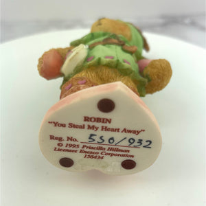 Cherished Teddies Robin You Steal My Heart Away by Enesco 1995 Pricilla Hillman