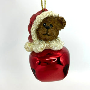 Boyds Bears Mini Red Jingle Bell Santa Bear Ornament
