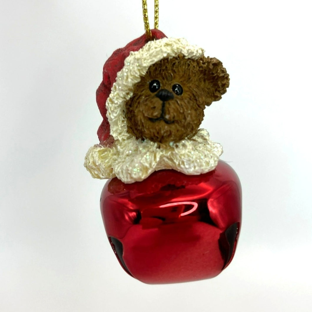 Boyds Bears Mini Red Jingle Bell Santa Bear Ornament