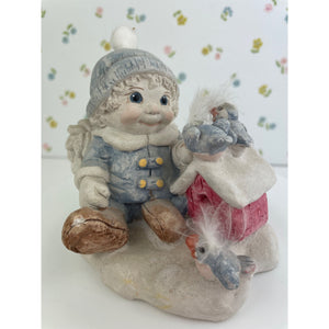 Dreamsicles Cherubs Angel Figurine, Winter Wonderland Collection - January