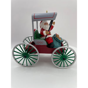 Hallmark Keepsake Ornament - Festive Surrey Here Comes Santa 1990 12th in Series