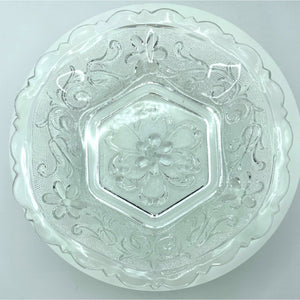 Vintage Indiana Glass Tiara Sandwich Glass Daisy Design Candy Dessert Dish