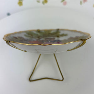 Vintage Limoges France Porcelaine DArt Fragenard Victorian Trinket Dish/Butter Dish