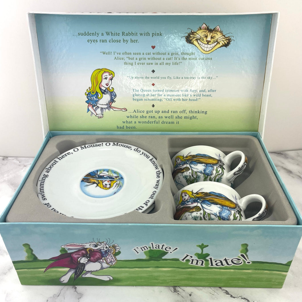 Paul Cardew Alice In Wonderland Cup and Saucer Cafe Set Cardew Design England