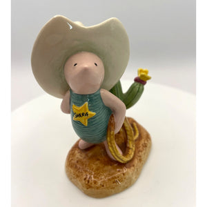 Vintage Howdy Sheriff Piglet Royal Doulton The Wild West Collection
