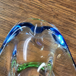 MCM Tricolor Murano Style Glass Cigar Ashtray