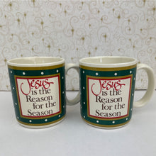 Load image into Gallery viewer, Vintage Jesus is the Reason for the Season - 1985 Sonrise Creations Coffee Cup Mug