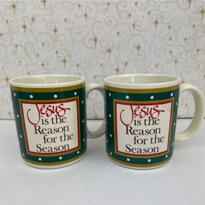 Vintage Jesus is the Reason for the Season - 1985 Sonrise Creations Coffee Cup Mug