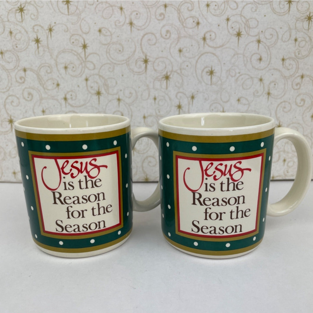 Vintage Jesus is the Reason for the Season - 1985 Sonrise Creations Coffee Cup Mug