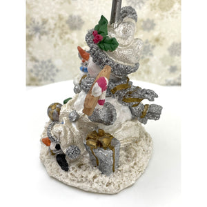 Holiday Tea Light Snowman Votive Candle Winter Christmas Decoration