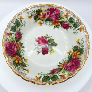 Princess House Rose Berry Bowl - Fine Earthenware England