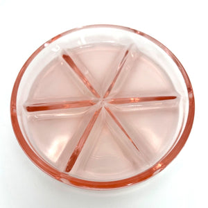 Vintage Handblown Pink Depression Glass Coasters, Set of 3 Pink Glass Trinket Ring Dishes