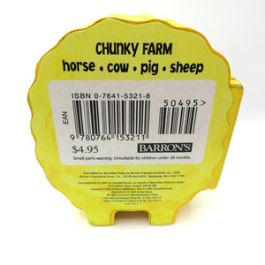 Chunky Farm Book Sheep Shape 2000 Barrons Board Book Toddlers Animals Googly Eye