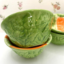 Load image into Gallery viewer, Springtime Serving Dessert/Berry Bowls with Carrot Motif, Easter Serving Decor
