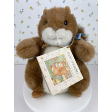 Load image into Gallery viewer, Hallmark Plush Selby Squirrel Stuffed Animal Soft Toy Brown with Blue Ribbon and Original Tag