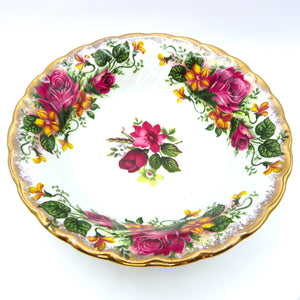 Princess House Rose Berry Bowl - Fine Earthenware England
