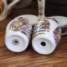 Load image into Gallery viewer, 1960&#39;S NASCO Mountain Woodland Salt &amp; Pepper Shaker with Caddie