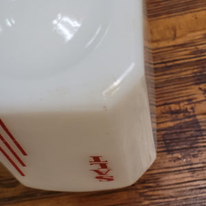 Hazel Atlas Milk Glass Range Saltshaker - Retro Red and White