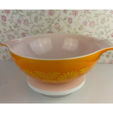 Load image into Gallery viewer, Vintage Pyrex Daisy Cinderella Bowl #444, Orange Handled Mixing Bowl