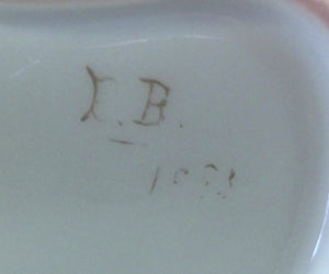 Haviland & Company Limoges France Rare Red, Pink and Gold Floral Candy Dish