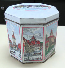 Load image into Gallery viewer, Vintage German Gingerbread Tin Nurnberger Schumann Octagonal Lidded Box
