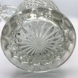 Vintage Anchor Hocking Wexford Large Glass Cut Glass Pitcher