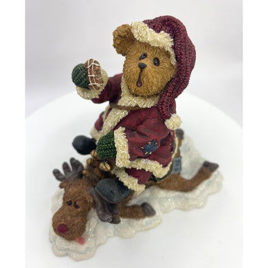 Boyds Bears - Jolly Ol' St. Pudgenick on Pancake, Bearstone Collection Figurine