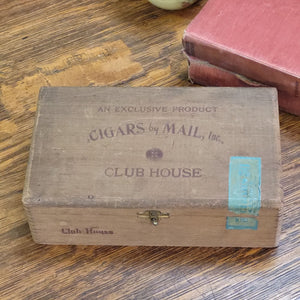 Vintage Cigars by Mail, Inc Club House Empty Cigar Box