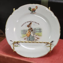 Load image into Gallery viewer, Antique Saucer &quot;The Maiden All Forlorn.&quot; Hand Painted Transfer