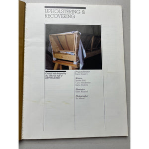 Upholstering & Recovering Ortho Books Softcover DIY Upholstery Guide Vtg 1970s