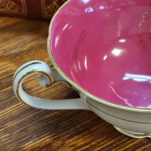 Vintage Trimdnt China Hibiscus Teacup and Saucer Set