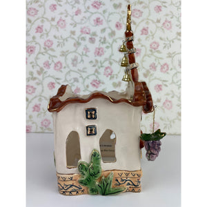 Blue Sky Clayworks La Mission de Milagros T-Lite Candle House by Heather Goldminc