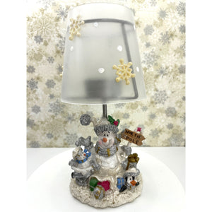 Holiday Tea Light Snowman Votive Candle Winter Christmas Decoration