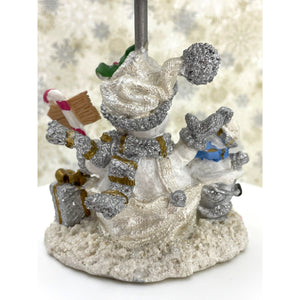 Holiday Tea Light Snowman Votive Candle Winter Christmas Decoration