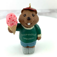 Load image into Gallery viewer, Vintage Hallmark Keepsake Grandson Christmas Ornament 1994 Scoopendous Grandson