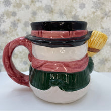 Load image into Gallery viewer, Rose Garden Dolomite Snowman Cocoa Coffee Mug