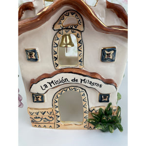 Blue Sky Clayworks La Mission de Milagros T-Lite Candle House by Heather Goldminc