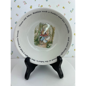 Wedgwood China Peter Rabit Bowl, Beatrix Potter Collectible, Made in England