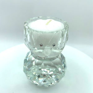 Crystal Snowman Votive Candle Holder - Holiday Christmas Decor