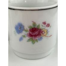 Load image into Gallery viewer, Vintage Tabletops Unlimited Set of 2 - Flat Bottom Floral Demitasse Cups, Vintage Espresso Mugs